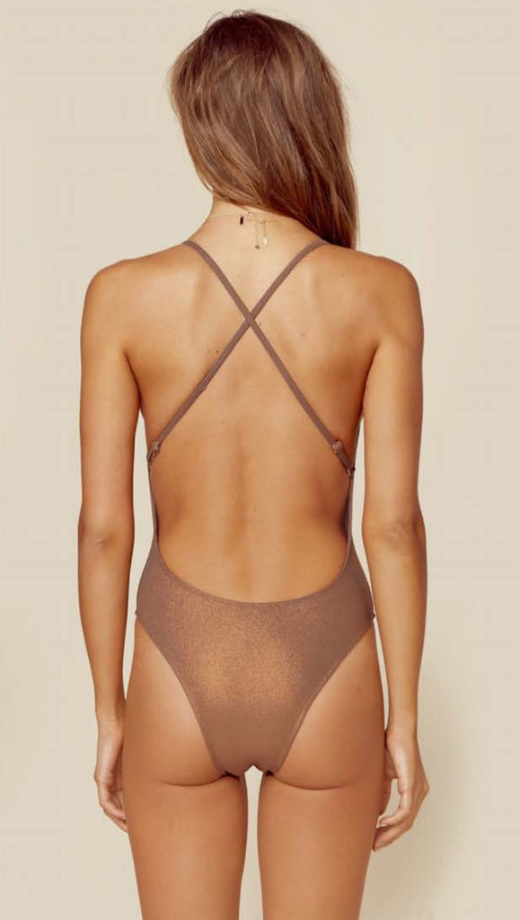 BLUE LIFE - Plunge One Piece in Coppertone